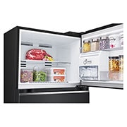 LG 383L Top Freezer Refrigerator with Smart Inverter Compressor™ in Essence Matte Black, GT-F3953EP